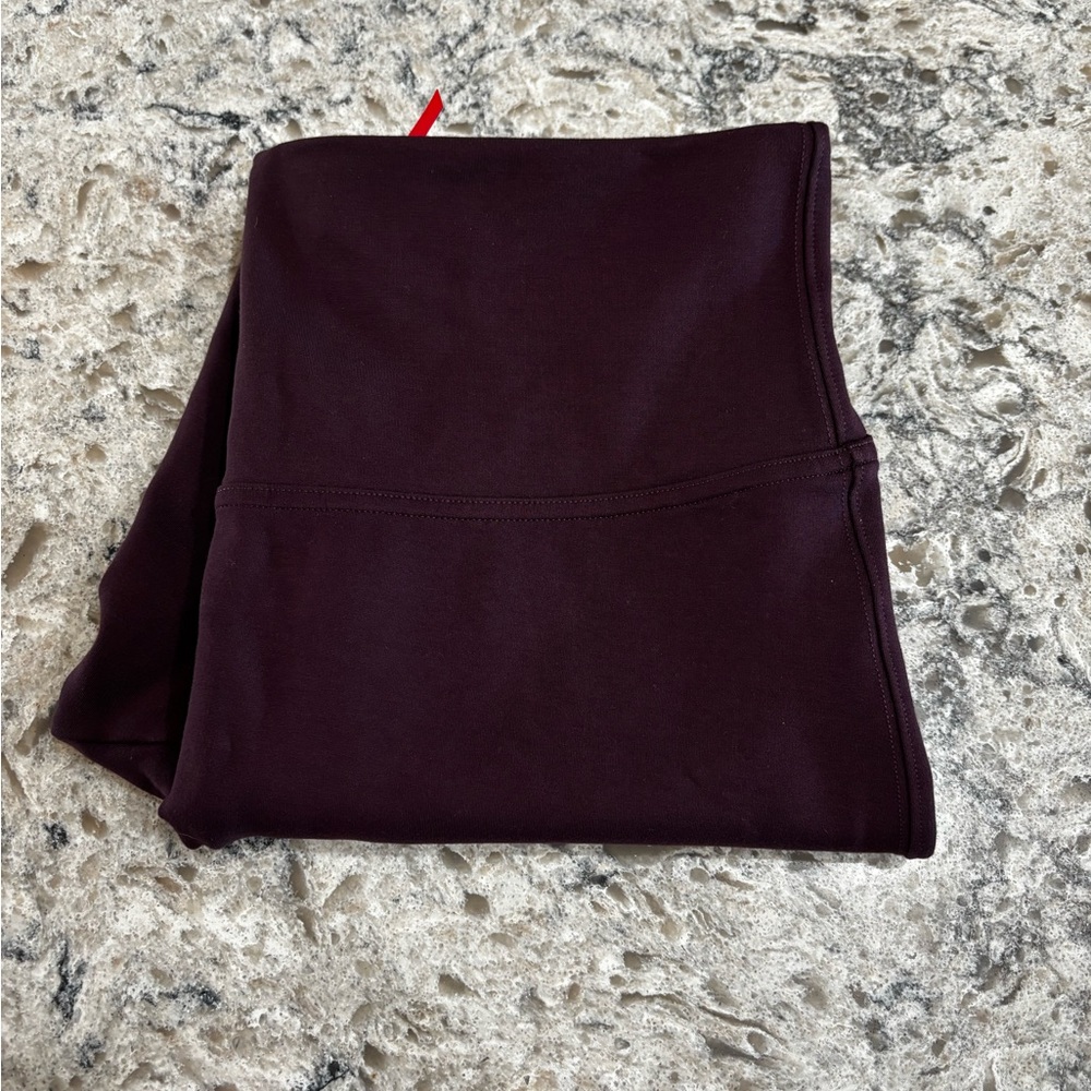 Spanx Burgundy Ponte Shaping Leggings Large Tall High Waist Compression